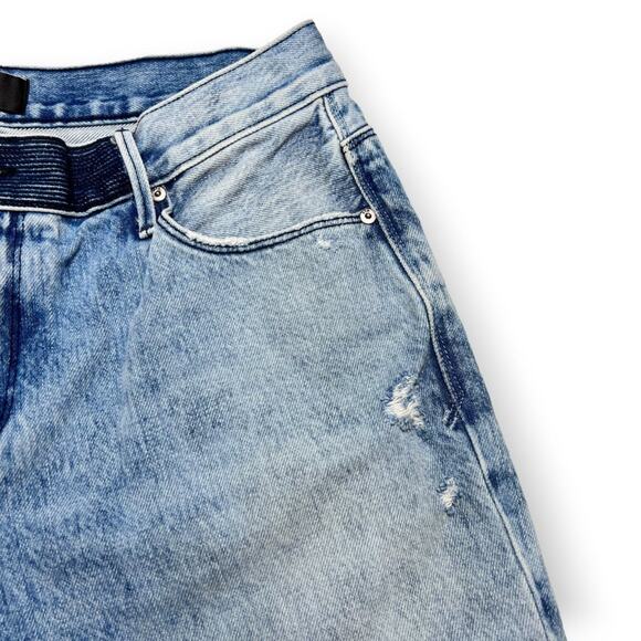 RTA Ryder Straight Distressed Faded Jeans SIZE 29 Light Blue Frayed Hem USA - Picture 16 of 16